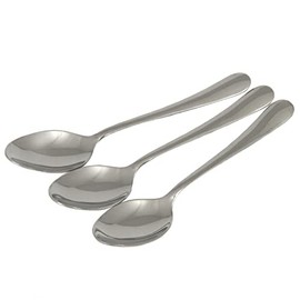 Chef Craft Heavy Duty Teaspoon Set, 6 inches in Length 3 Piece Set, Stainless Steel