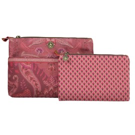 PiP Studio Kyoto Festival Women's Cosmetic Bag Toiletry Bag 2 in 1 Cosmetic Bag, Kyoto Festival Dark Pink