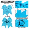 ZESION Large Sky Blue Hair Bows, 4-Pack Grosgrain Ribbon Cheer