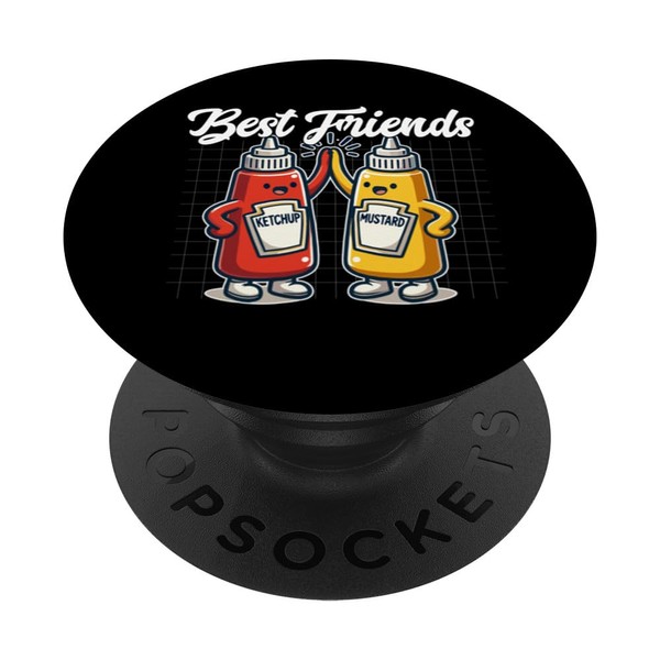 Ketchup Mustard Dynamic Duo Best Friends Funny Spice PopSockets Sticky