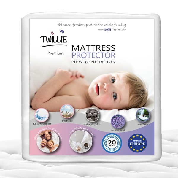 Twillie Mattress Protector 80 x 160 cm Waterproof and Breathable