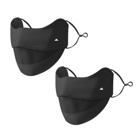 Hymeiluely Winter UV Face Mask Windproof Breathable Washable Sun Protection Face Shield For Men Women Running Cycling Hiking Working (black)