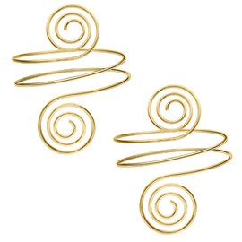 RIOSO 2 Pieces Gold Arm Cuff Upper Arm Band Cuff Bracelets Adjustable Bangle Armband for Women Arm Accessories Jewelry