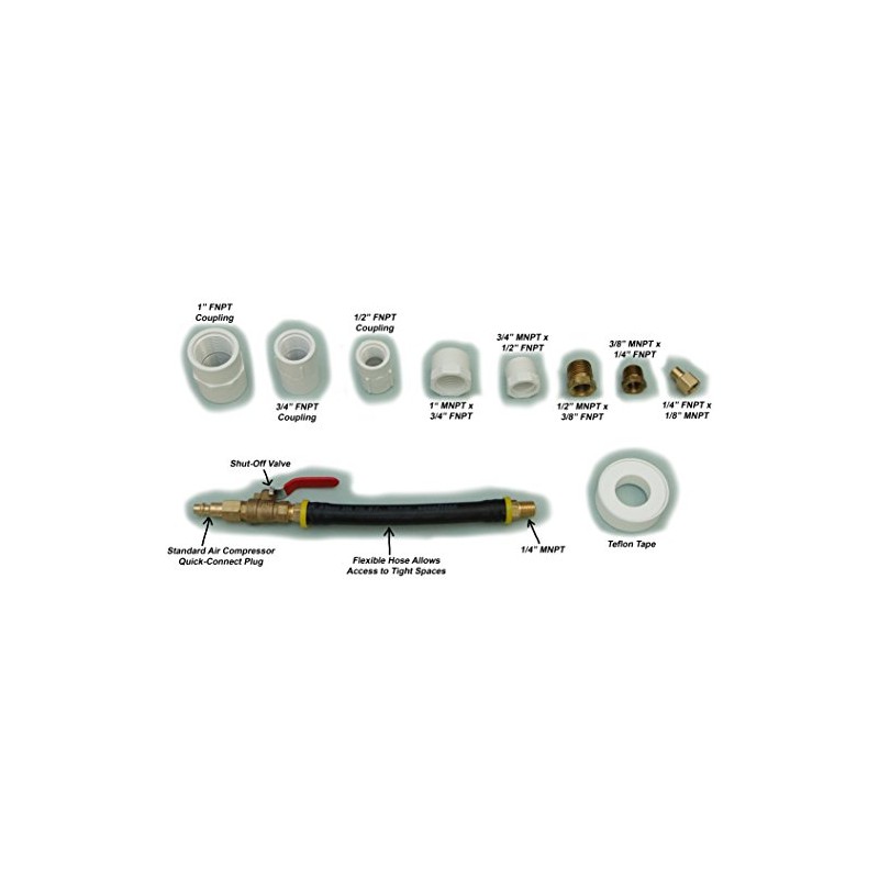 Winterize Sprinkler System Blow Out Adapter: Air Compressor to National