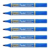 Pentel Set of 6 Permanent Markers N850 Conical Tip Blue