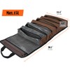 WELKINLAND Heavy-Duty Waxed Canvas Tool Roll, 7-Pockets Tool Wrap Roll,