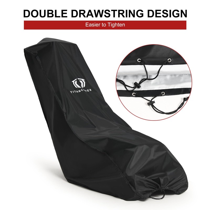 TitanCovers Lawn Mower Cover with PA Coating & Double Drawstring