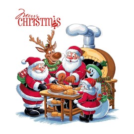 Family Merry Christmas Beautiful Quote Wall Decal Decoration Happy Santa Claus Reindeer Snowman Christmas Characters Lasts Years and Easily Removable - Size: 36 in(W) x 40 in(H)