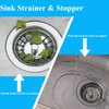 [2 Pack] IUYPKQ Kitchen Sink Strainer - Sink Drain Stopper