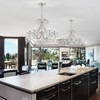 WUZUPS Crystal 5-Light Candle Chandelier Pendant Flushmount Ceiling Light Modern