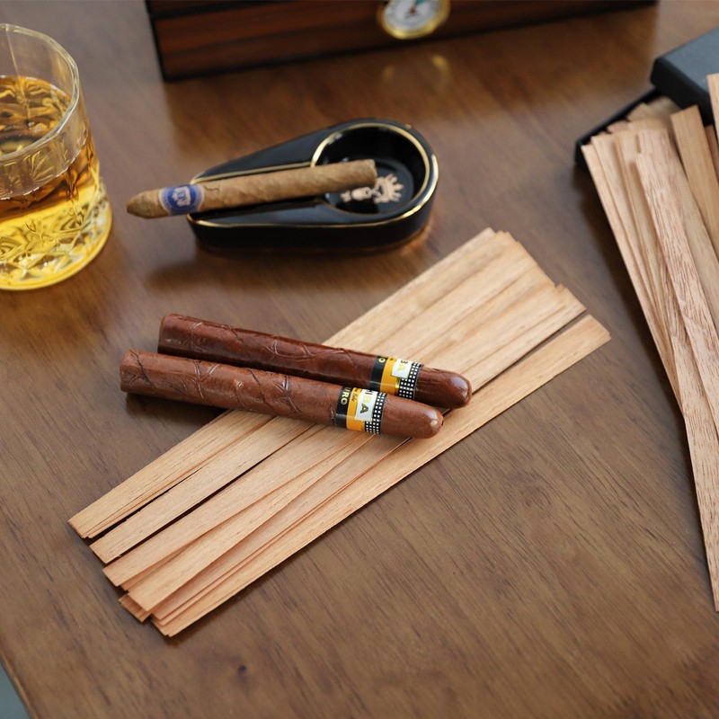 Woho 120 Packs Upgrade Spanish Cedar Wood Spills Strips Sticks