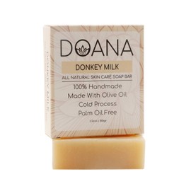 Donkey Milk Soap Bar - Now with SHEA BUTTER - With OliveOil and CoconutOil, Palm Oil Free (Pack of 1)