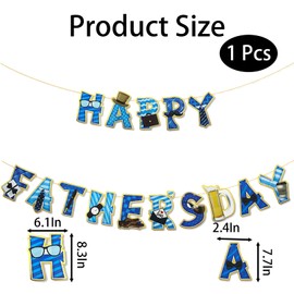 1 PCS Fathers Day Banner,Fathers Day Decorations,Fathers Day Bunting,Happy Father's Day,Father's Day Banner,Banners Decorations for Celebrating Dad for Home and Event Decor