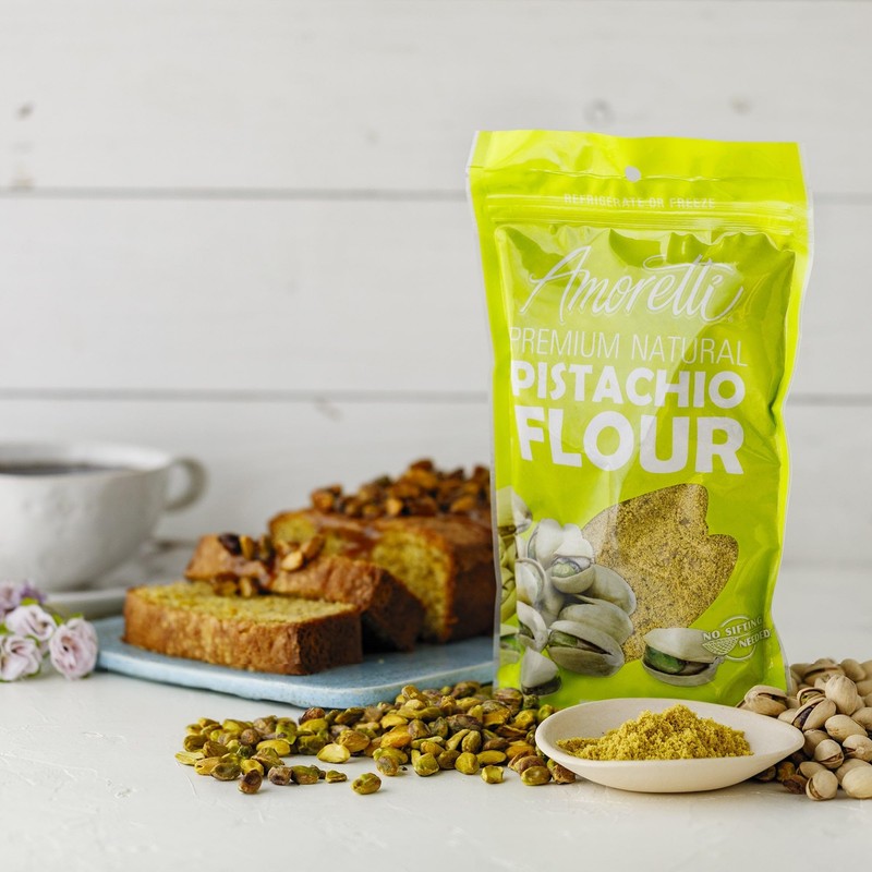 Amoretti Premium Natural Pistachio Flour, 1 Pound
