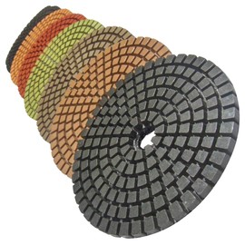 STADEA Premium Grade Wet 6" Diamond Polishing Pads 8 Pcs Set For GRANITE MARBLE STONE Polish