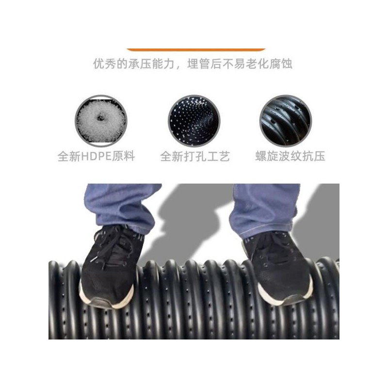 하수관료 오수관 PVC 빗물 65mm 하수 유공관 커버 50mm 직경