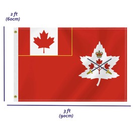 2×3 FT Canada Army Flag, Medium 60×90 CM Canadian Land Military Force 100D Canada Military Outdoor Banner,Doube Side Printing Canadian Decor For Patio Garden With Brass Gromment