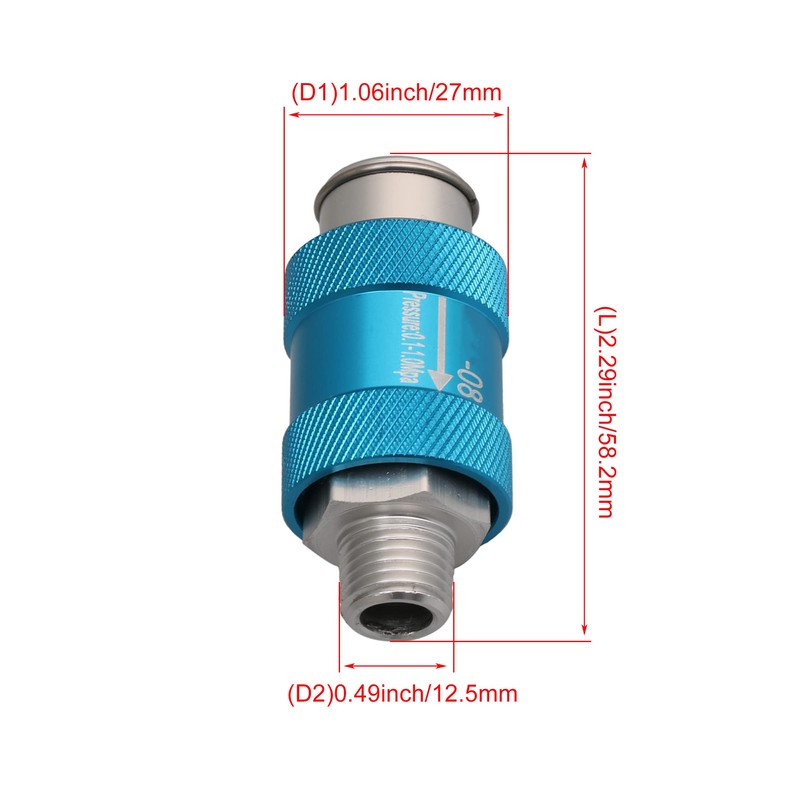 CNBTR Aluminum 1/4"" Thread Pneumatic Flow Control Manual Hand Slide