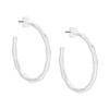 Lucky Brand Large Silver Tone Hoop Earrings