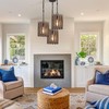 Farmhouse Rustic Pendant Light, 1-Light Round Cage Pendant Lighting Fixture