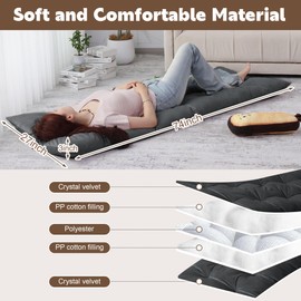 BALAPET Floor Lounger Pillow,Foldable Light Thick Tufted Floor Pillow Cushion with Elasticized Webbing for Easy Storage.Floor Lounger for Meditation,Playing,Yoga,Reading,Sleeping(Dark Gray)