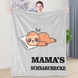Shoppawhile Gifts for Mum for Birthday Mother's Day Mum Gift Sloth Cuddly Blanket Fluffy 51 x 59 Inch Mothers