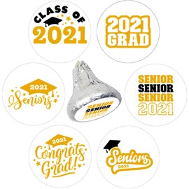 Class of 2021 Graduation Party Chocolate Stickers Labels-Graduation Party Decorations-270 Stickers（by-02）