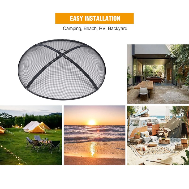 Lineslife Fire Pit Spark Screen, Fire Pit Screen 30 Inch
