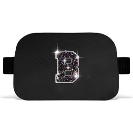 Uygafly Small Waist Fanny Pack Belt Bag for Girls Women Crossbody with Initial, Black, 5 inches, B