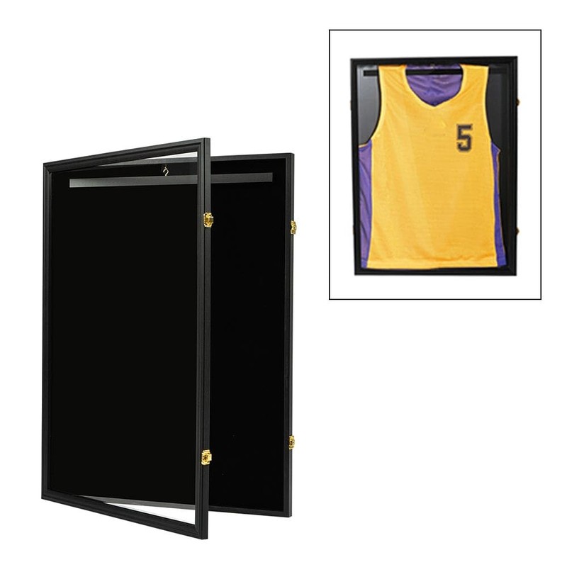 G-PLUS Jersey Frame Display Case,32" Jersey Shadow Box Lockable with
