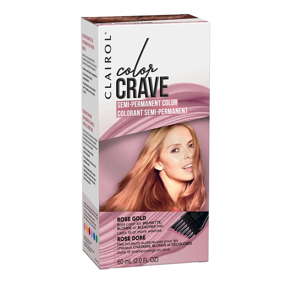Clairol Color Crave Semi-permanent Hair Color, Rose Gold, 1 Count