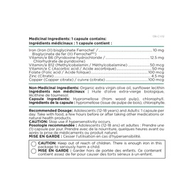 Platinum Naturals Platinum Naturals EasyIron Extra Gentle Capsules, 60 Vegetarian Liquid Caps - Enhanced Red Blood Cell Formation, Non-Constipating - Iron Bisglycinate with B6 & B12 Vitamins, Ideal for Men & Women