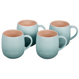 Le Creuset Stoneware Set of 4 Heritage Mugs, 13 oz. each, Sea Salt
