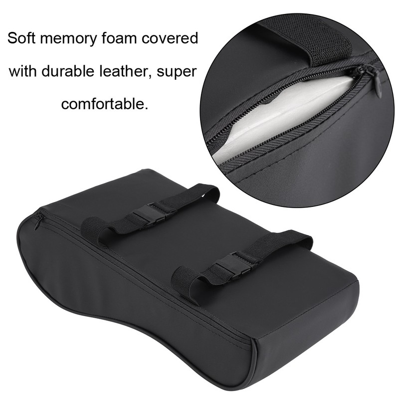 Universal Leather Car Armrest Pad Memory Foam Auto Cushion Mat
