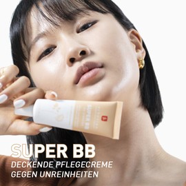 Erborian Erborian Super BB - Tinted day cream, nourishes the face and helps against impurities - Korean facial care with ginseng and niacinamide - Nourishing BB cream, high coverage - Gold - 40 ml