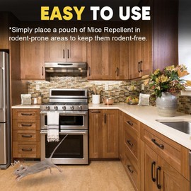 LEBMP LEBMP Rodent Repellent, Mouse Repellent Pouches, Mice Repellent Indoor, Mouse Deterrent Outdoor, Rat Repellent, Extra-Strength Rodent-Repelling Pouch, Peppermint to Keep Mice Away from Garage-10P