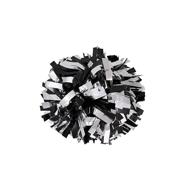 Metallic Cheerleader Cheerleading Pom Poms 6 inch 1 Pair 2