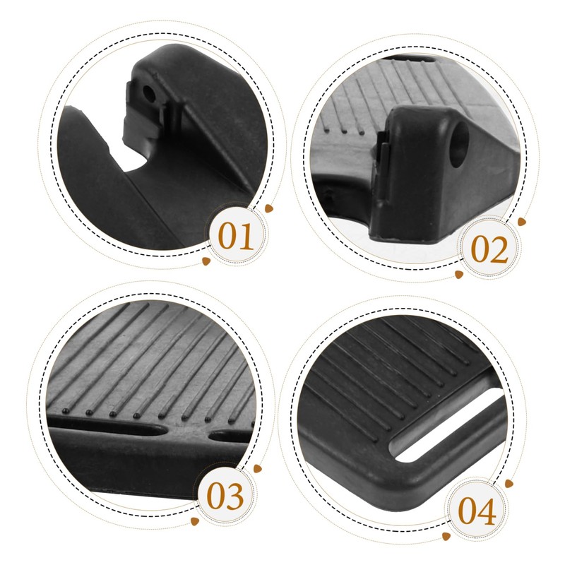 SAFIGLE Universal Wheelchair Footrest Pads Thick Plastic Elevating Pedals 1