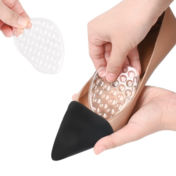 Metatarsal Foot Pads for Pain Relief DYKOOK 6PCS Reusable Gel Ball of Foot Cushions for Women for High Heels,Soft Gel Shoe Inserts for Foot Pain Relief from Mortons Neuroma and Callus