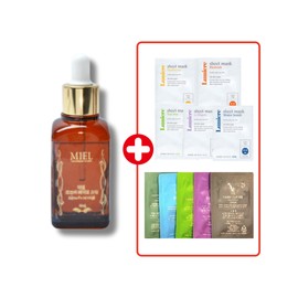 Miel Facial Jojoba Oil 50ml 5 moisturizing mask packs + 5 sample papers / 미엘 페이셜 조조바오일 50ml 촉촉 보습 마스크팩5매+샘플지5종