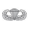 AIRBORNE WINGS Window Sticker Decal - SILVER - JUMP WINGS