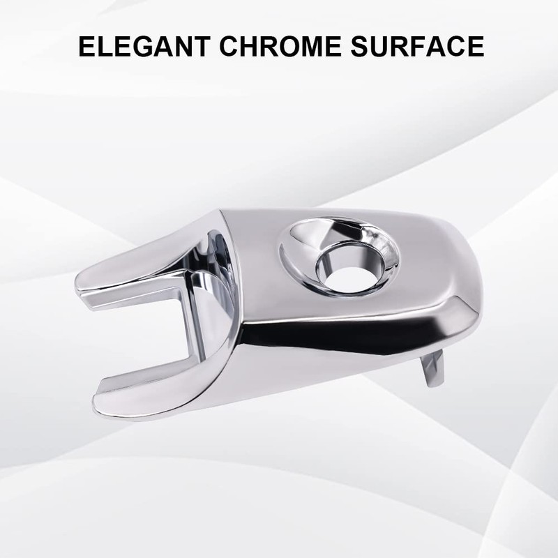 JDMON Front Driver Chrome Exterior Door Handle Lock Cylinder Cap