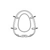 LIXIL INAX Rubber Feet for Regular Toilet Seats PK-75-19-4