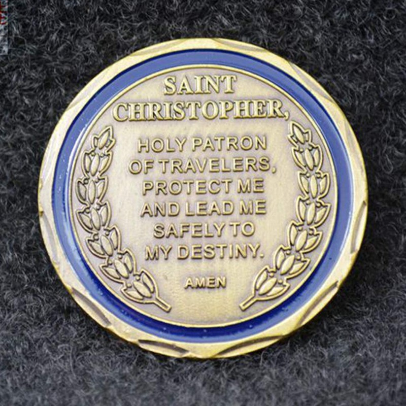 U.S. St Christopher Protect Challenge Coin Prayer Coin