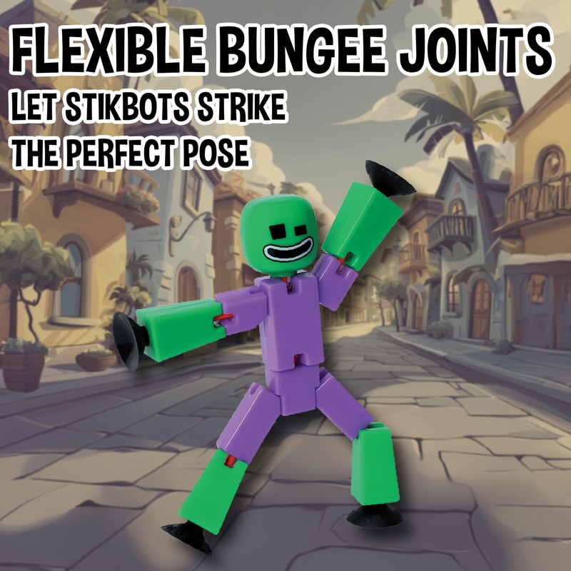 Zing StikBot Crazy Faces 3-Pack – Exclusive Solid Colors |