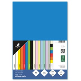 kangaro - Coloured Paper Blue DIN A4 - 120 g/m² FSC Mix - Pack of 100 - Letter Paper Craft Paper DIY, K-0043F225, Blue, 29.7 x 21 x 1.5 cm