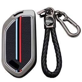 TECART Zinc Alloy Key fob Cover Fit for 2023-2024 Kia Telluride key Case Smart Remote Key Cover with 7 Buttons Black