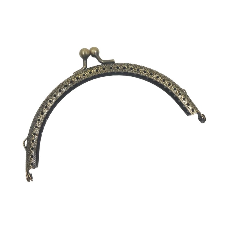 5PCS Purse Frame, Metal Kiss Lock, 5 Sizes Bronze Tone