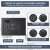 ROLOWAY Money Safe Box with Keys and Fireproof Money Bag