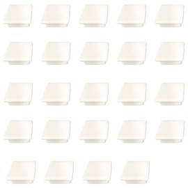 Square Plastic Plugs 24PCS 40mm x 40mm White Tube Inner End Caps,End Cover Caps for Furniture,Tables,Desks,Chairs Bed